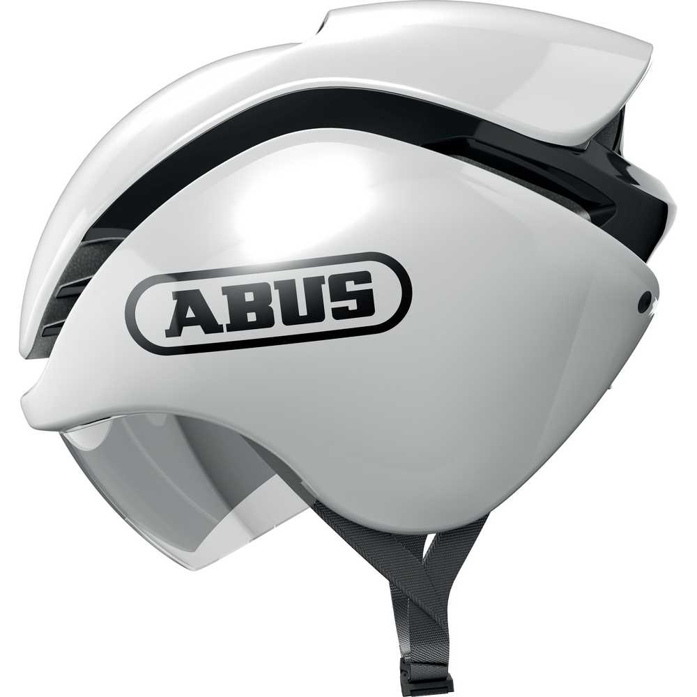 Велошолом спортивний ABUS GAMECHANGER Tri Shiny White M (52-58 см)