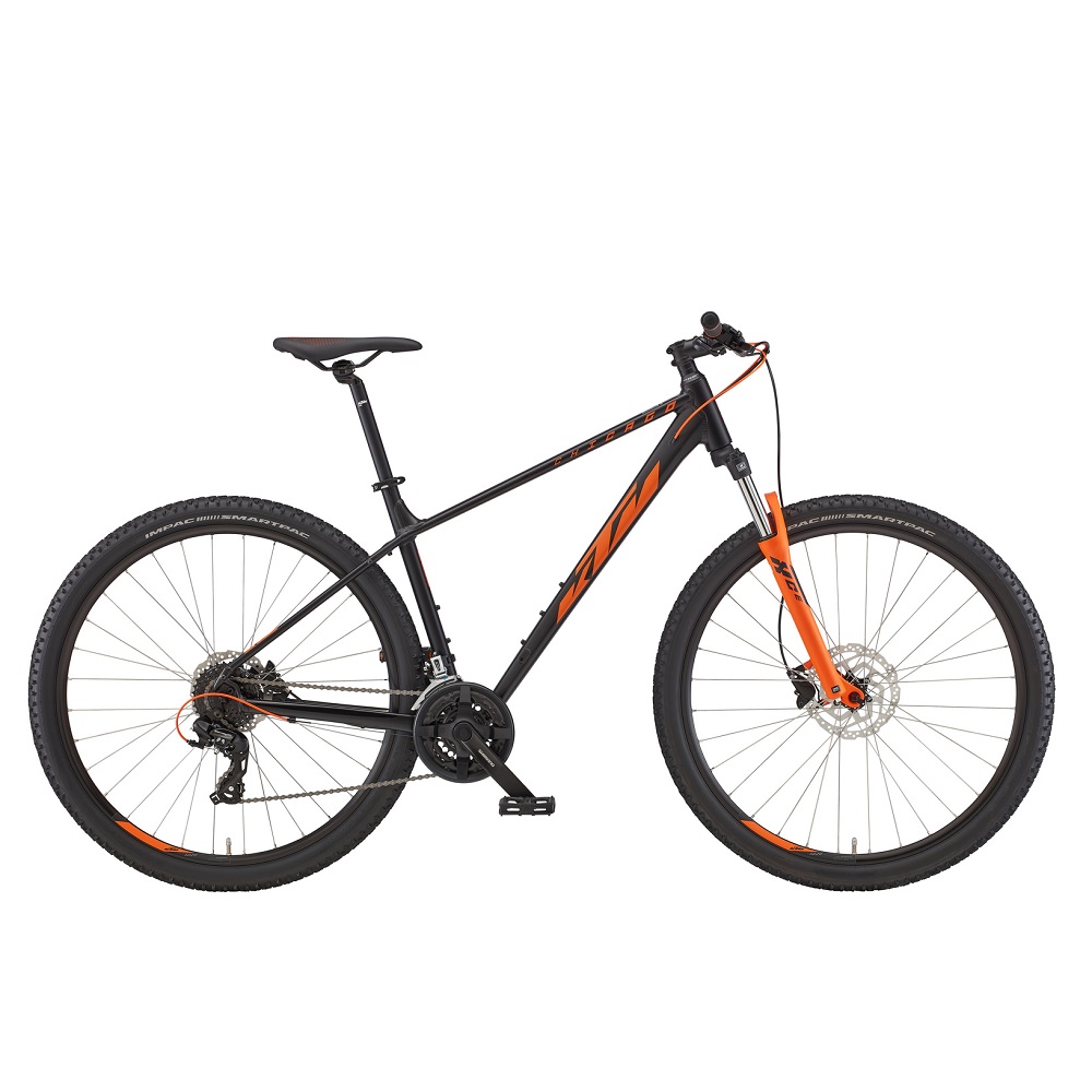 Велосипед KTM CHICAGO 272 27.5&quot; рама M/43, черный матовый (оранжевый), 2022