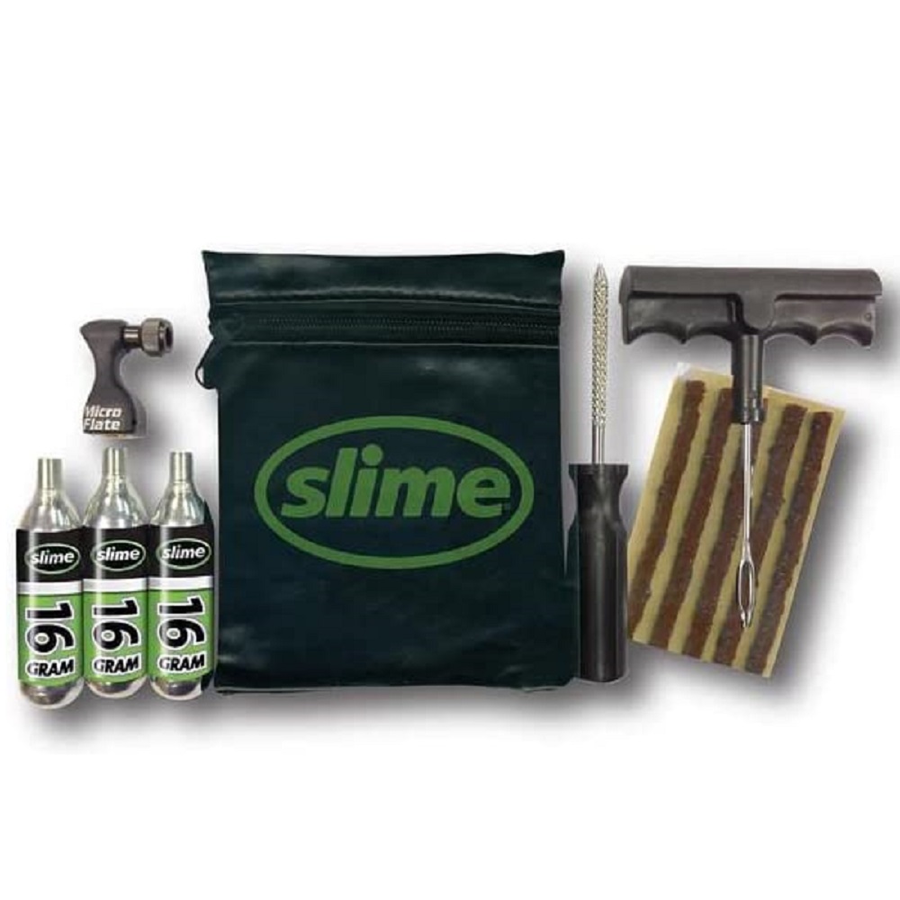 Ремкомплект для бескамерных покрышок Slime Tyre Repair Kit, Tools, plugs &amp; CO2