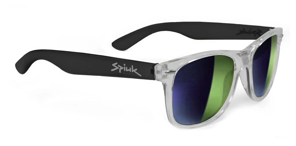 Очки Spiuk Selfie зеркальная зеленая линза черные