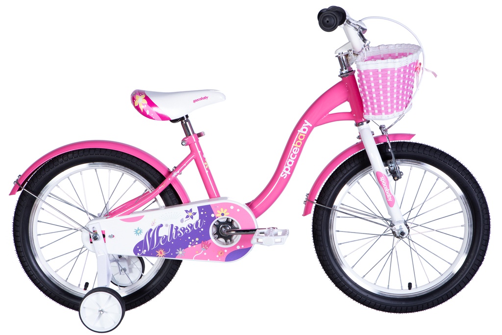Велосипед ST 18&quot; SPACE KID MELISSA BH рама-10&quot; рожевий з корзиною Pl з крилом St 2024