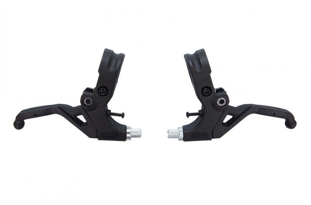 Гальмівні ручки TW під 2 пальця, пластик, чорний