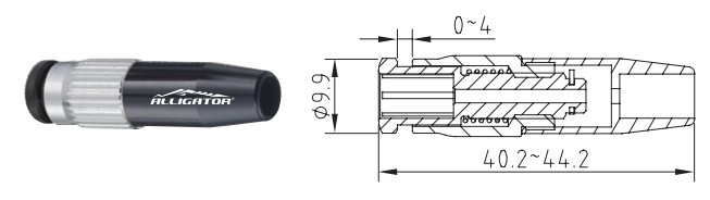 Регулятор Alligator для натягування тросика шосейної трансмісії сірий, комплект