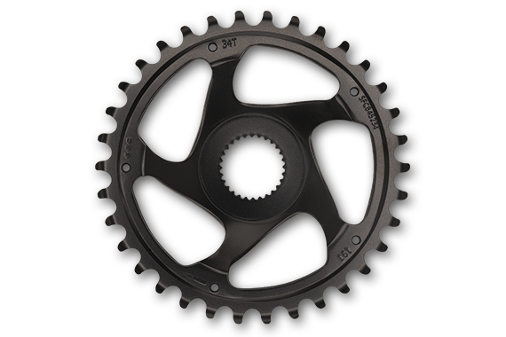 Зірка передня KMC Bosch Gen 4 52мм 34Т Super Narrow чорна  11/128&quot;