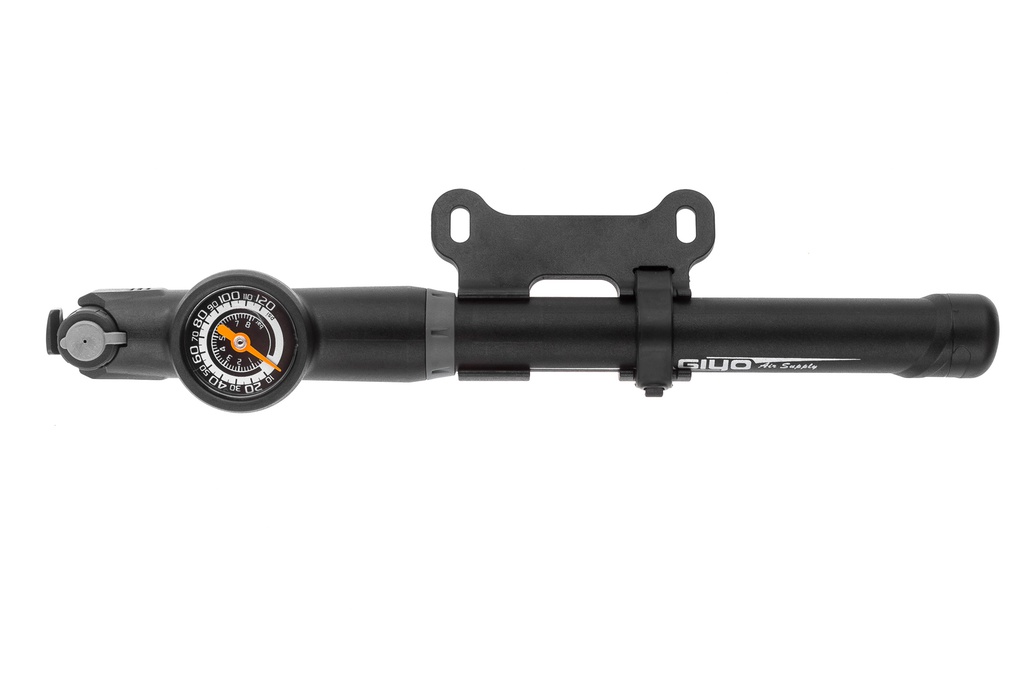 Насос компактний Giyo GP-871S, пластиковий, висувний шланг, круглий манометр, 25 см, 120 psi