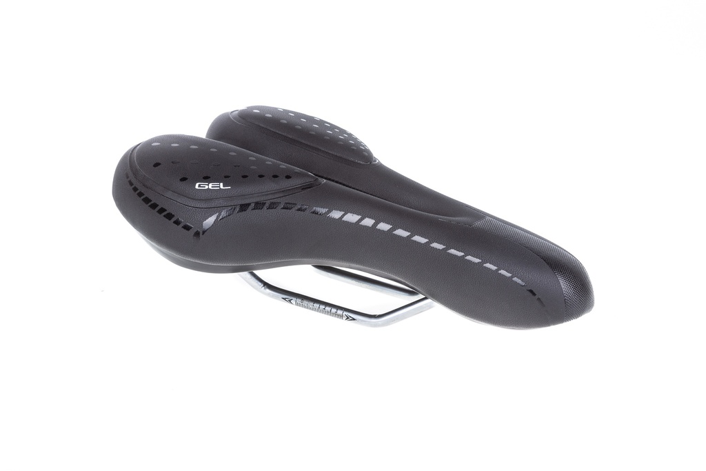 Сідло TW SD-919B з отвором та гелевими вставками 280х155 мм чорне