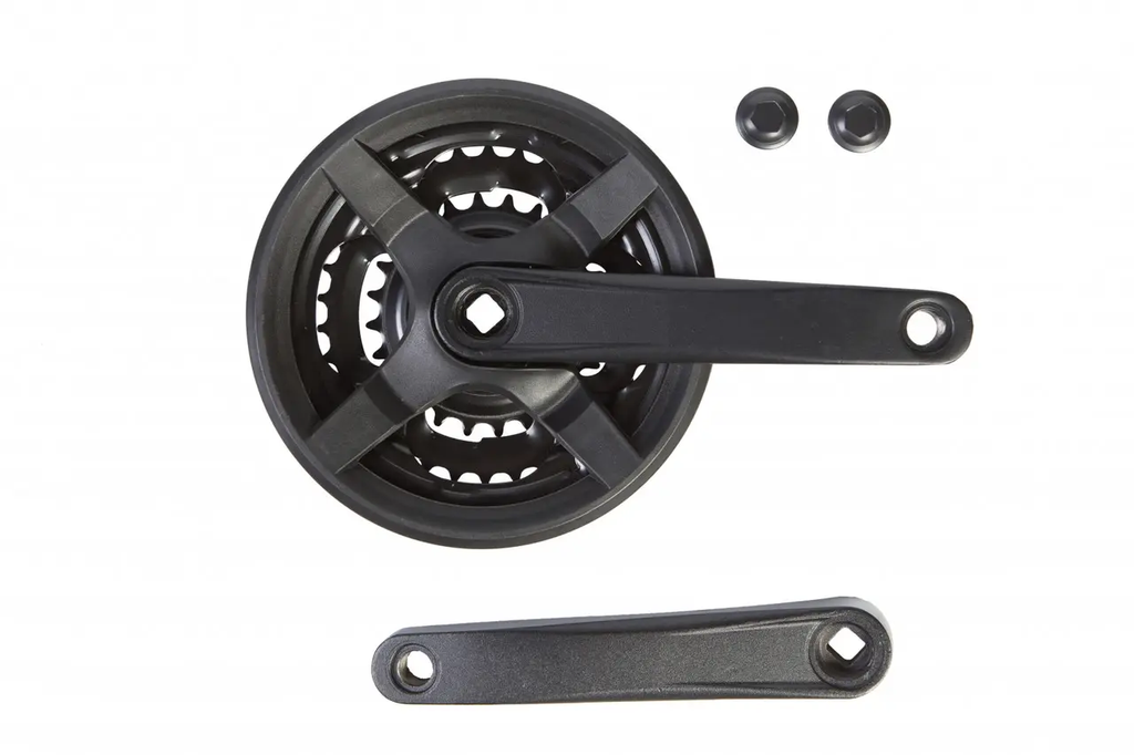 Шатуни TW AM-081, під квадрат, 170мм, 24-34-42Т, з захистом, чорний