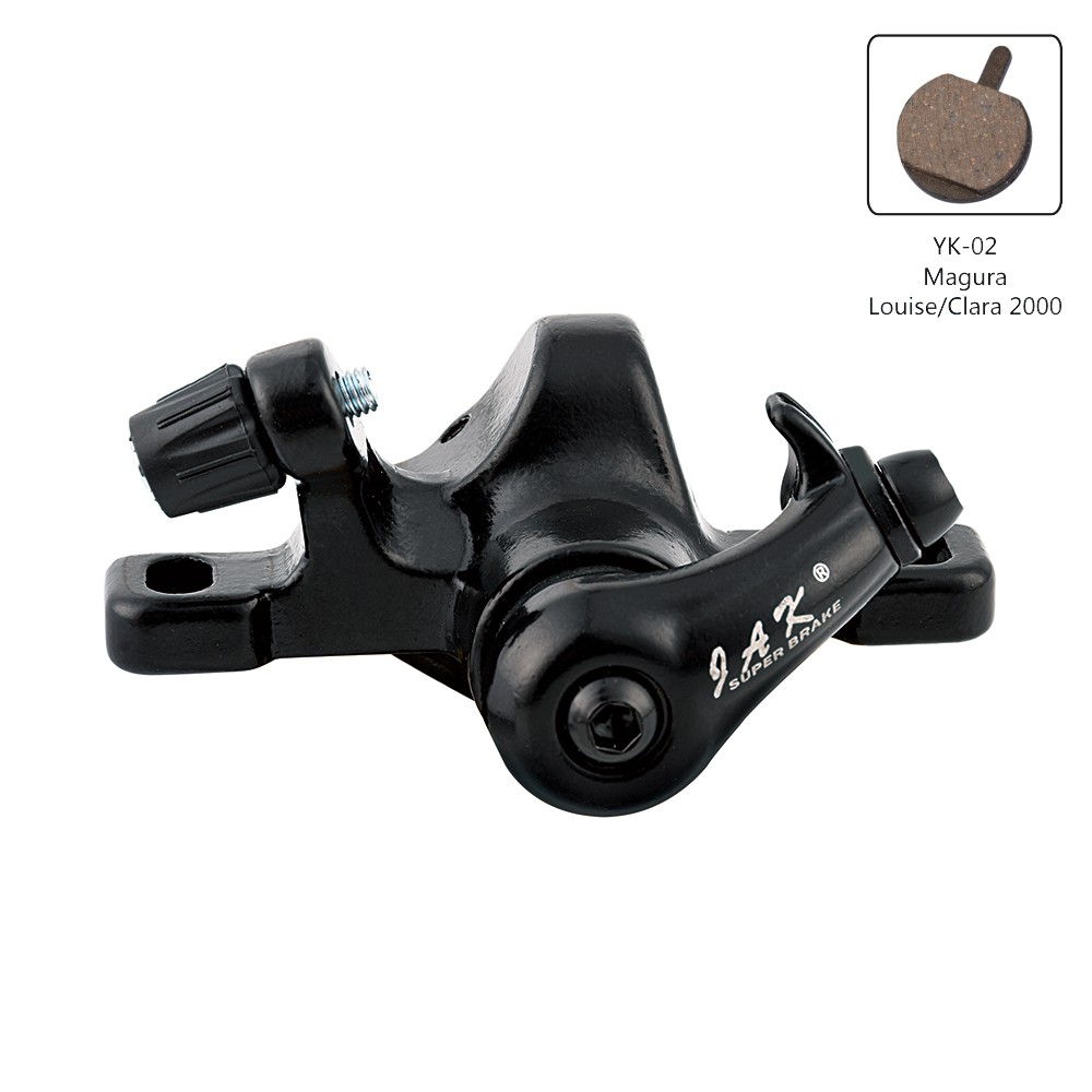 Гальмо JAK-5, дискове механічне, з адаптером під 160мм, чорний