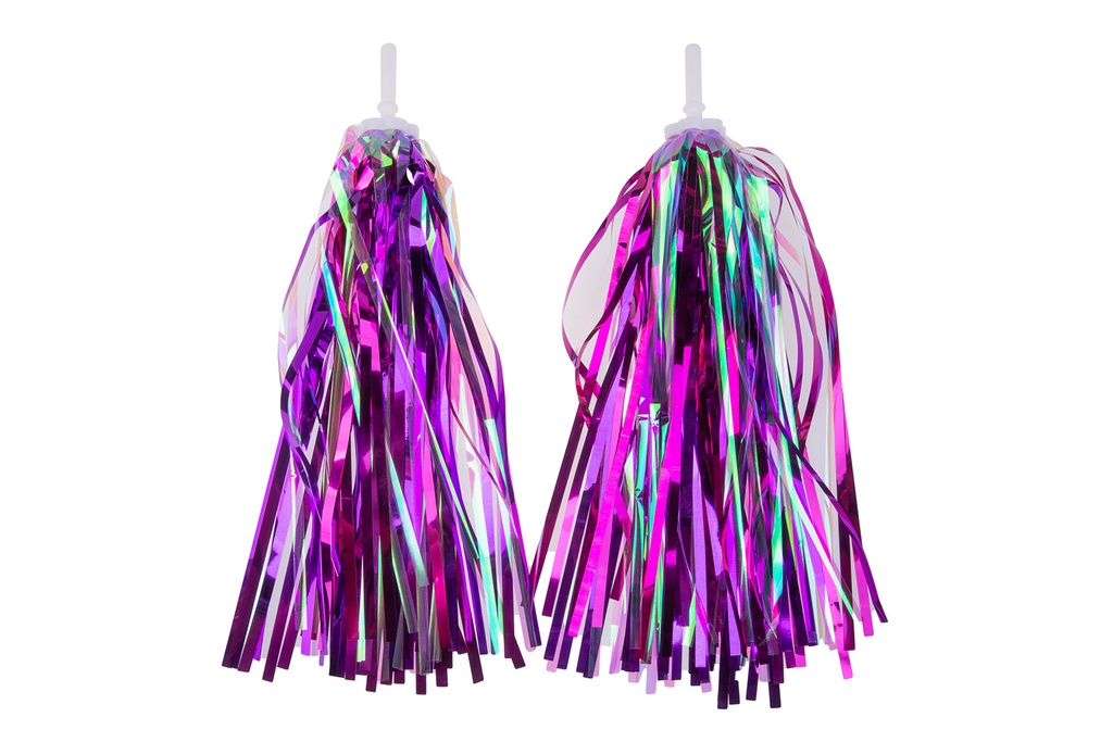 Кольорові стрічки (дощик) в ручку керма ONRIDE Shine 40 (фіолетовий/зелений)