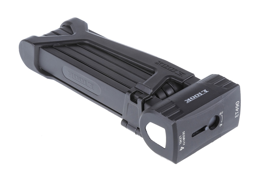 Велозамок ETOOK ET490L 5 х 900мм фолдінговий чорний