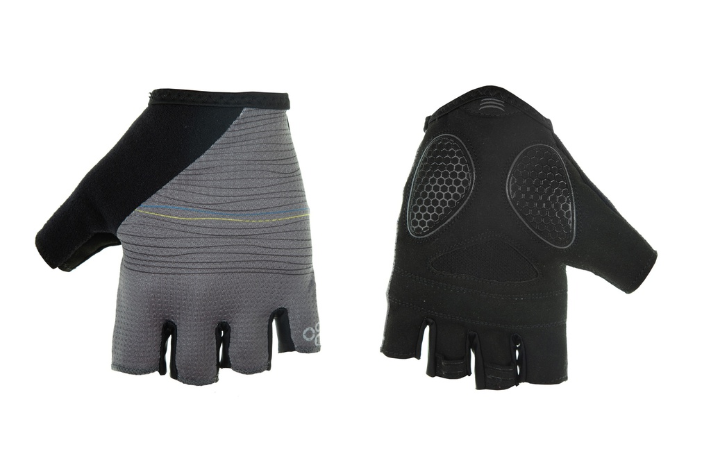 Рукавички ONRIDE Catch 20 колір чорний з жовто-блакитними смужками розмір XS