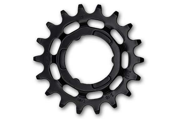 Зірка задня KMC Shimano Narrow 18T чорна 3/32&quot;