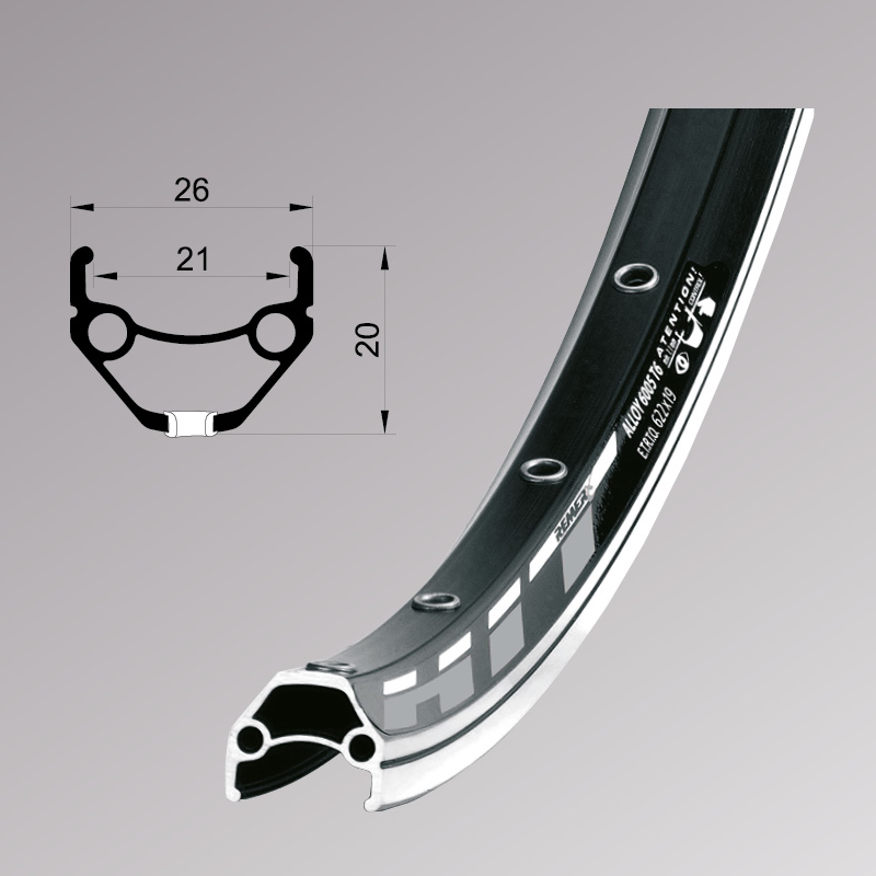 Обід Remerx HIT 21 RX 4521, 26'', 559x21, 32 отв., AV, піст., чорн. анод., V-Br, CNC