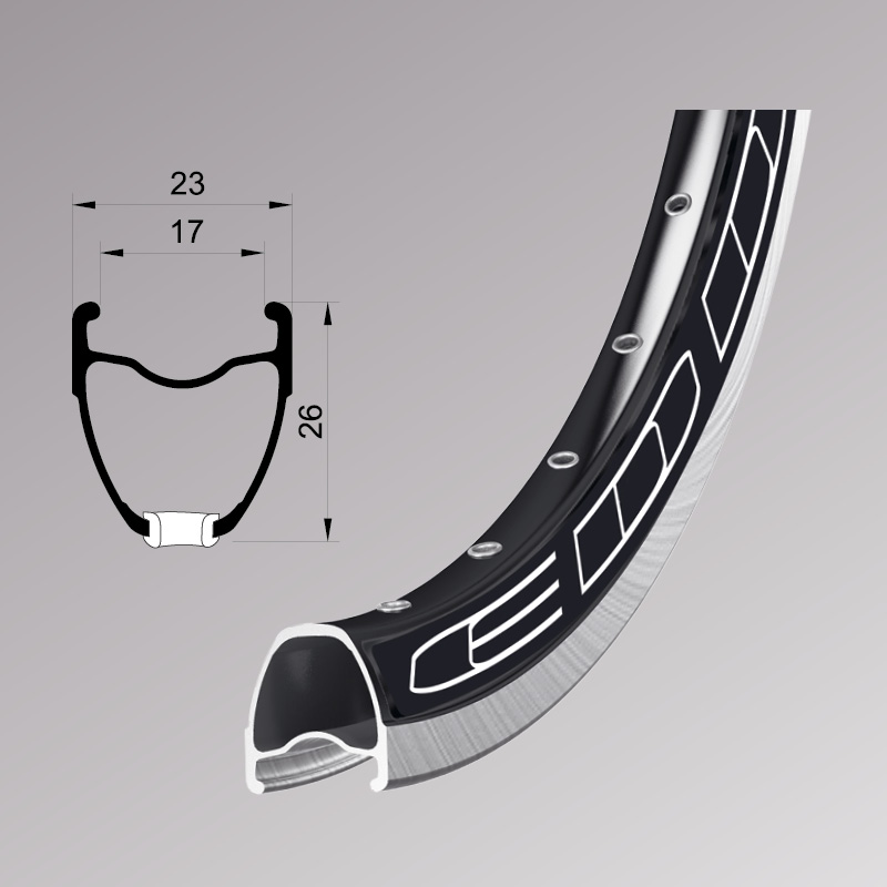 Обід Remerx EDDY RX 917, 29'', 622x17, 32 отв., FV, піст., чорн. анод., V-Br, CNC