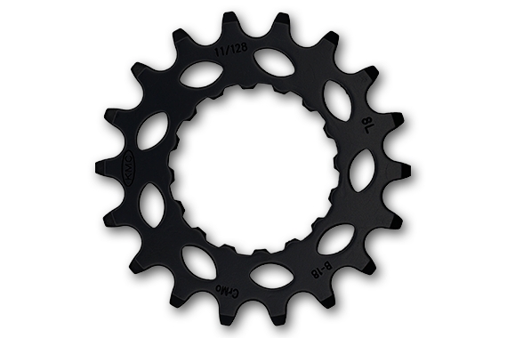 Зірка передня KMC Bosch Gen 2 Super Narrow 18T чорна 11/128&quot;