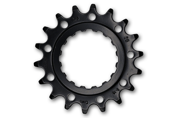 Зірка передня KMC Bosch Gen 2 Wide 18T чорна 1/8&quot;