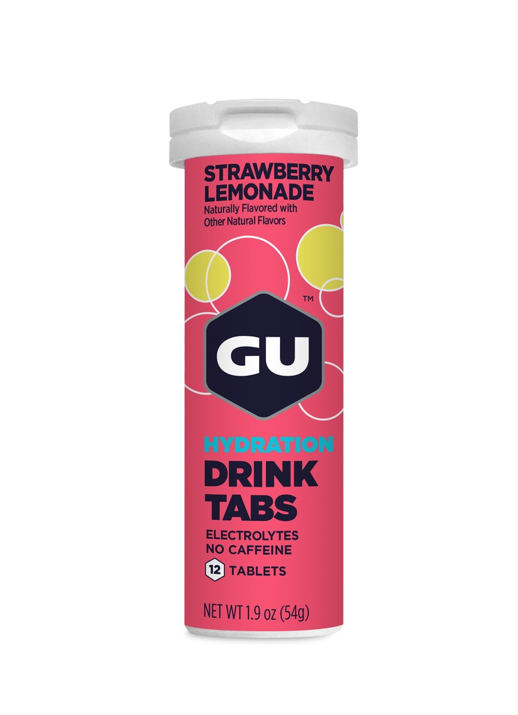 Ізотонічні таблетки GU Energy Strawberry Lemonade, 12 шт в тубі