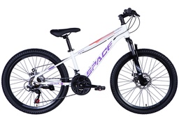 [OPS-SP-24-011] Велосипед Високоміцна сталь 24" SPACE SATURN Хардтейл рама-13" бiло-бузковий 2024