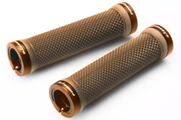 [FE_GB-R_BR] Ручки руля FireEye Goosebumps-R 128 мм з замками коричневий