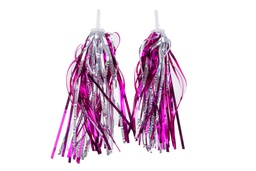 [6936116101237] Кольорові стрічки (дощик) в ручку керма ONRIDE Shine 50 (фіолетовий/сріблястий)