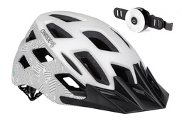 [6936116100872] Шолом ONRIDE Sub біло-сірий L (58-61 см) + Мигалка ONRIDE Donut 20