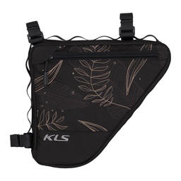 [8585053827856] Сумка в трикутник рами KLS Wedge 023, чорний, дизайн-квіти