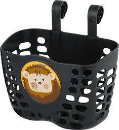 [8585053827047] Кошик дитячий пластиковий на кермо KLS Buddy Лев, чорний