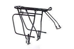 [6936116102255] Багажник Kaiwei Carrier 30, під дискові гальма, з дужками, алюміній, чорний, універсальне кріплення