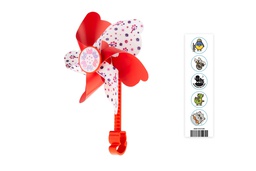 [6936116101234] Вітряк на кермо ONRIDE Mill з наліпками Котики і Ко, червоний