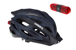 [6936116100870] Шолом ONRIDE Grip чорний L (58-61 см) + Мигалка ONRIDE Row