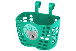 [8585053827030] Кошик дитячий пластиковий на кермо KLS Buddy Коала, зелений-бірюза