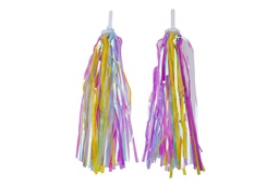 [6936116101240] Кольорові стрічки (дощик) в ручку керма ONRIDE Shine 50 (фіолетовий/жовтий/блакитний)