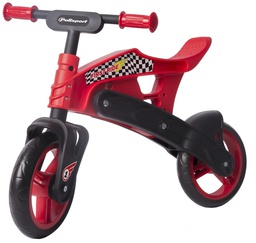 [8984300001] Біговел POLISPORT Balance Bike термопластиковий (2-5 років) до 25 кг чорний/червоний