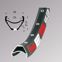 [62240302032001000001] Обід Remerx WER RX 2023, 29'', 622x23, 32 отв., AV, піст., чорн. анод., E-Bike, безк.