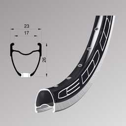 [62270102034101000001] Обід Remerx EDDY RX 917, 29'', 622x17, 32 отв., FV, піст., чорн. анод., V-Br, CNC