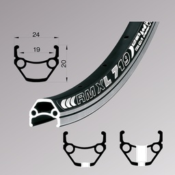 [55930002024001000002] Обід Remerx DRAGON LINE 719, 26'', 559x19, 32 отв., AV, піст., срібл. анод., V-Br, CNC