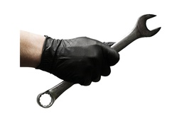 [1187-C] Рукавички для веломеханіків нітрилові без пудри, нестерильні. Колір чорний, розмір M (50пар/уп)